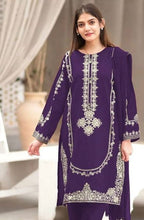 Grace Embroidered Collection – 2 Piece Unstitched Suit - Purple