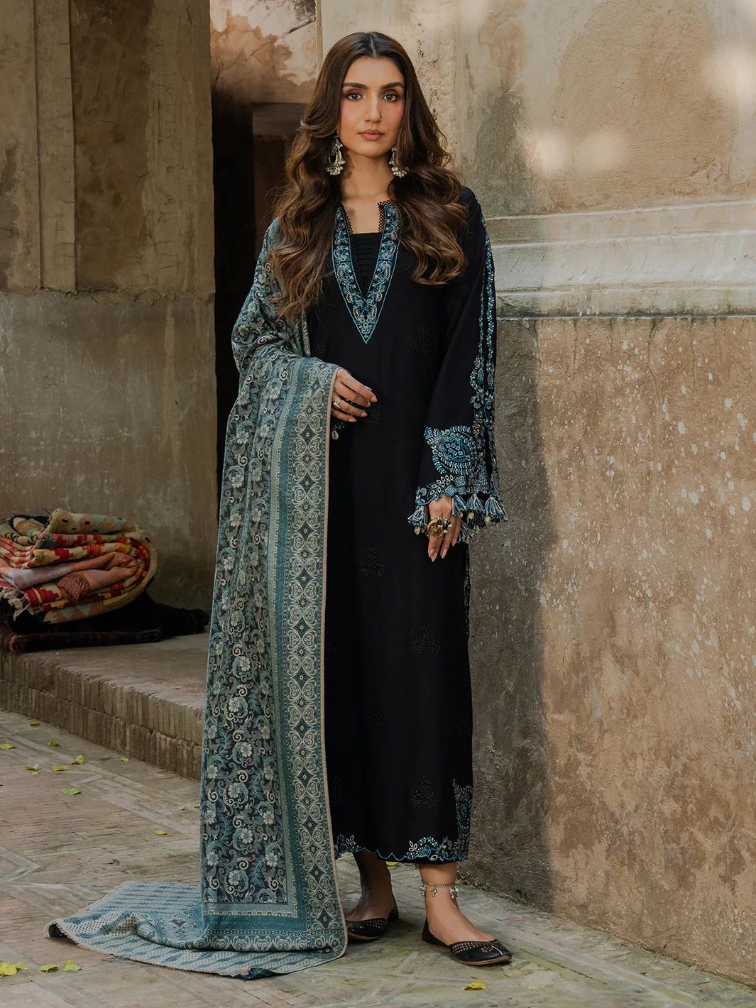 Grace Embroidery Lawn Collection – 3 Piece Unstitched Suit - navy
