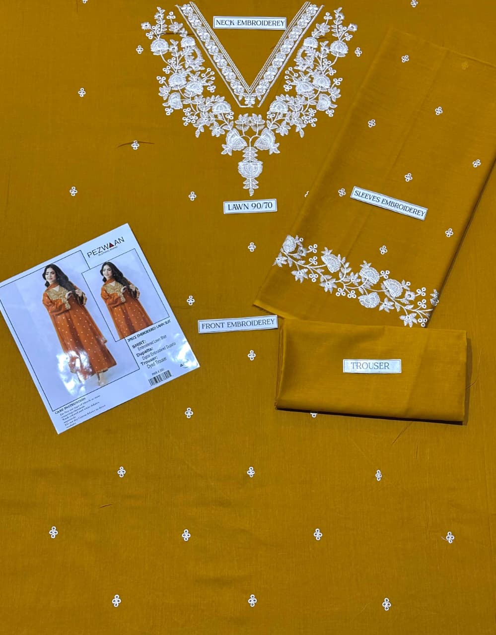 Grace Embroidered Collection – 2 Piece Unstitched Suit