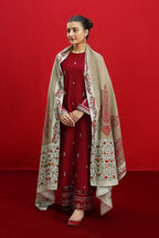 Designer Embroidery Collection - 3pc unstitched Lawn - Red