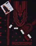 Grace Embroidery Lawn Collection – 3 Piece Unstitched Suit - black