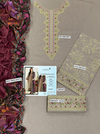Designer Embroidery Collection - 3pc unstitched Lawn