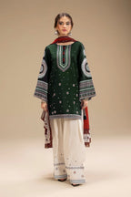 Grace Embroidery Lawn Collection – 3 Piece Unstitched Suit - Green