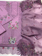 Premium Embroidered Summer Lawn Dress | 3 Piece Unstitched Suit