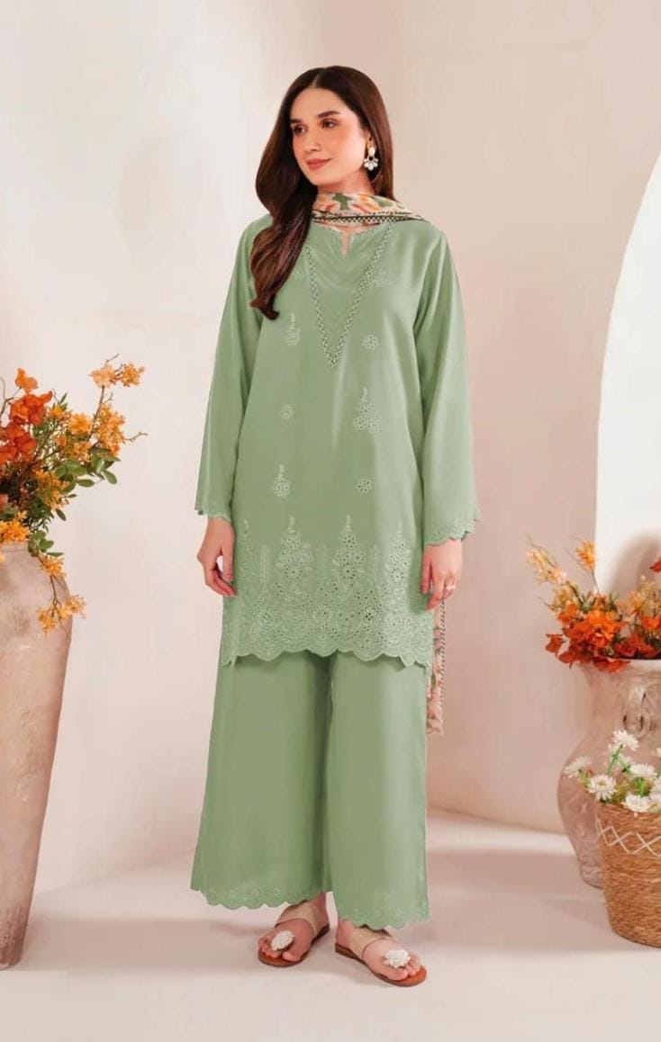 Summer Lawn Collection – Embroidered 3 Piece Unstitched Dress