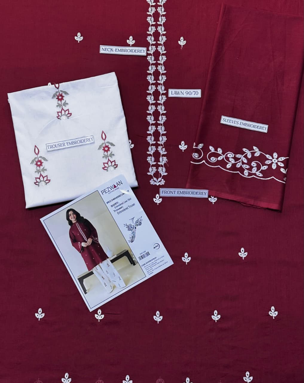 Classic Lawn Collection – Embroidered 2 Piece Unstitched Suit