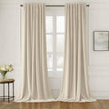 Off white velvet curtains pair